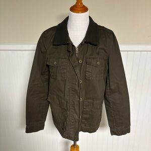 J. Crew Olive Green Waterproof Jacket